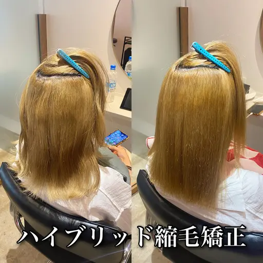 🌟プレミアムプラン🌟ブリーチ毛も可能💫ハイブリッド酸性縮毛矯正+カット+TOKIO5stepトリートメント