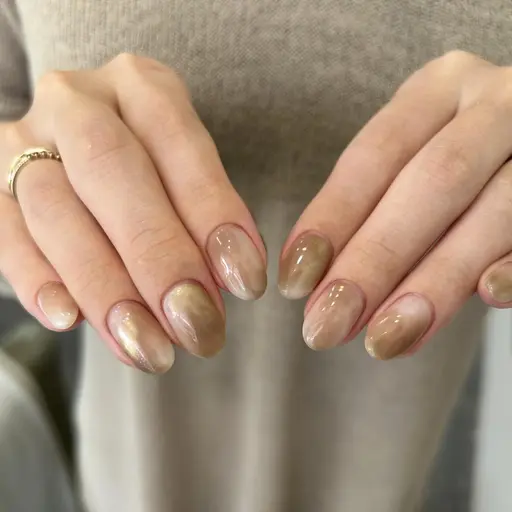 【人気NO2👑✨】OLさん人気✨シンプルニュアンス10本　6,900円（自爪育成ケア・オフ+1100円）