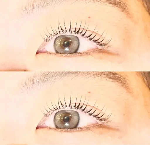 デザインまつ毛パーマ✨️束感コーティング仕上げ🦋