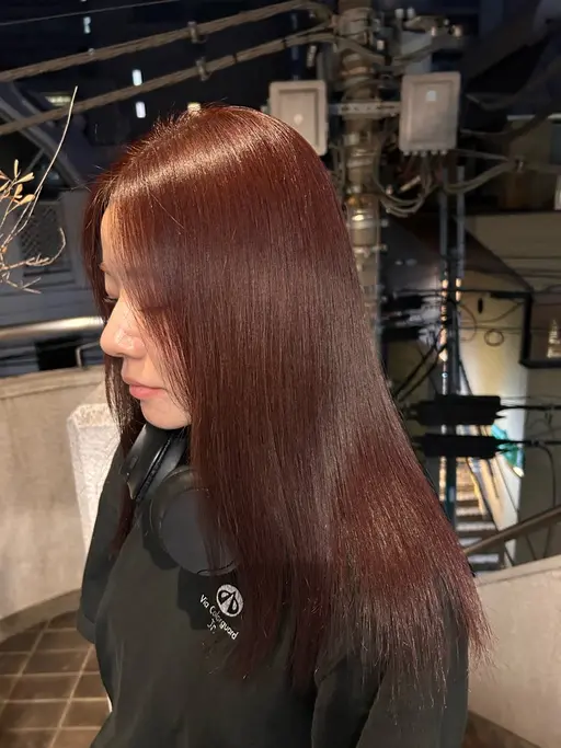 前髪cut+艶color✩.*˚