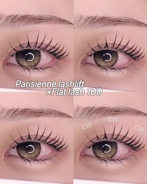 🎀【パリエク】ご新規様限定🫧ナチュラルデザイン🕊️パリジェンヌ(まつ毛パーマ)+フラットラッシュ100本/渋谷原宿