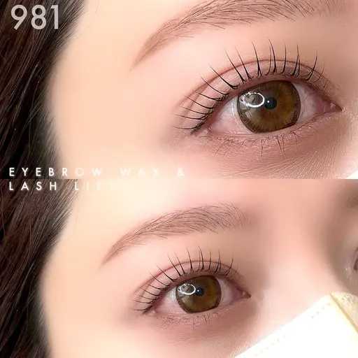 【ミニモ限定】💙💚【まつげパーマ(tr付)➕眉ワックス(間引き/メイク付)】