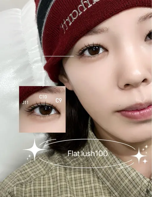 【限定価格💘】フラットラッシュ100本(オフ・コーティング込)