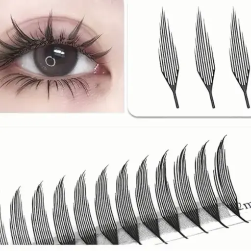 ⋱ 最新💘⋰羽エクステ/LED使用🪽‪アニメラッシュ＋フラット80本 /ワンホン/網紅/漫画