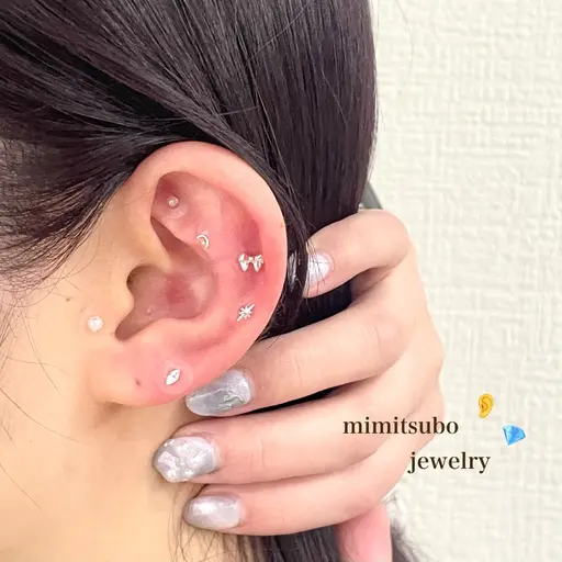📍mimitsubo jewelry 👂💎(片耳6個ずつ)パーツ追加1つ100円