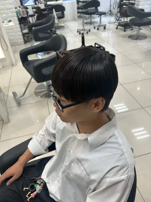 メンズカット＋曲がる縮毛矯正（プレミアム）