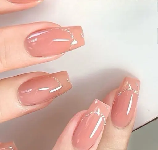 🌟ワンカラー+ラメフレンチライン🌟