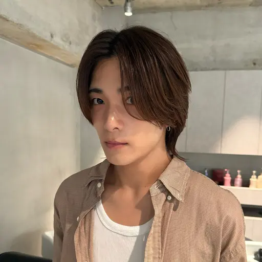 【迷ったらこれ✨】似合わせ🟣メンズカット＋透明感の艶髪ワンカラー/センターパート✂️