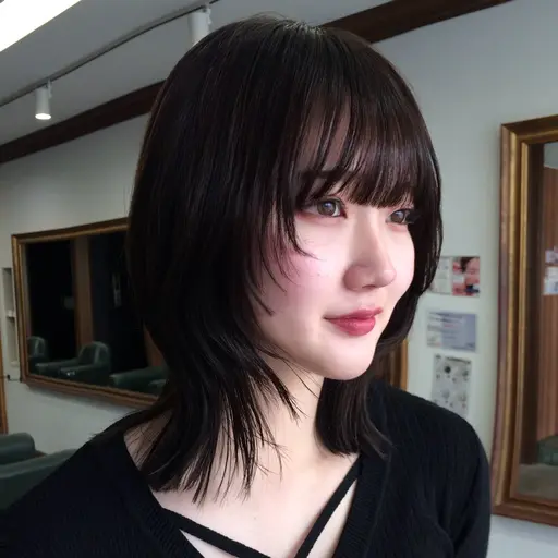 【栄/10代20代限定メニューෆ˚*】韓国風ナチュラルボブ/ミディアムカット✮*｡ﾟ