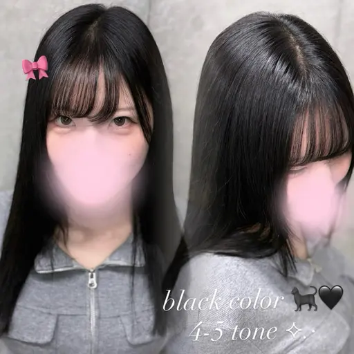 【就活や新学期にオススメ.ᐟ.ᐟ 】落とせる黒染め➕超音波アイロントリートメント🎵🩶