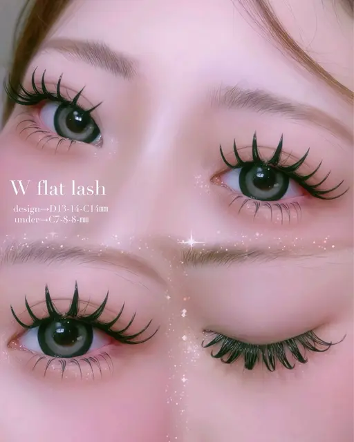 🌸人気No.2🌸【W フラット】⭐️LED+上つけ放題+下50束¥14450