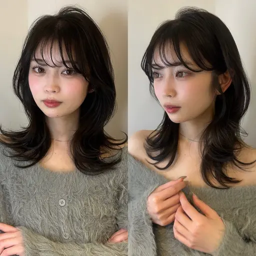 🎀1日3人限定特別クーポン🎀💘盛れる前髪顔周りカット+ケアカラー+髪質改善3stepトリートメント💘