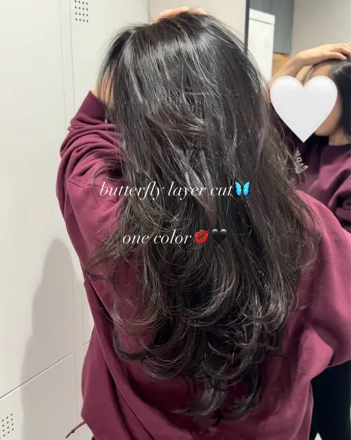 ワンカラー+レイヤーカット💋