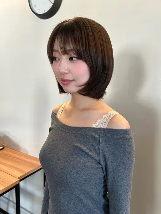 【U-28 3日間限定価格✨ケアトリートメント付き】韓国カット+カラー🩶　#韓国ボブ#レイヤーカット