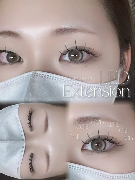 ✨️持ち通常2倍✨LEDエクステ/フラットラッシュ100本【仕上がりコーティング付き】