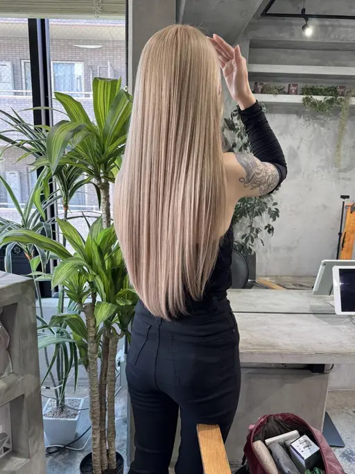 〘✨人気No.1💓〙ミルクティーカラー(ブリーチ込）＋トリートメント