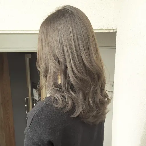 💙赤味を抑えた透明感throwカラー➕似合わせカット➕マスクTR　アッシュグレージュオリーブ韓国風