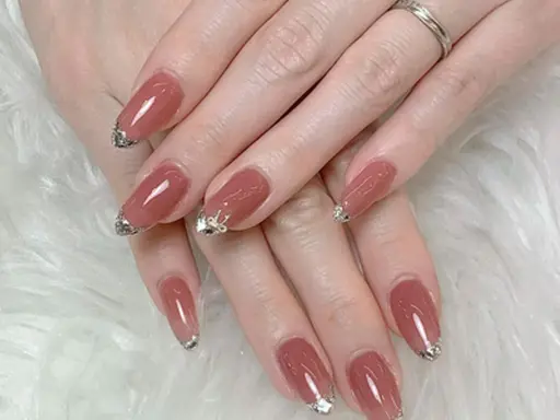 【自爪|人気】今人気のガラスフレンチ! ¥5,980