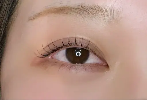 まつ毛パーマ（アイシャンプー込）とトリートメント付き