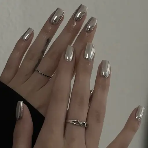 Hand🖐️テストモデル🪩ミラーワンカラー/オフあり⚠️長さ出し補強できません