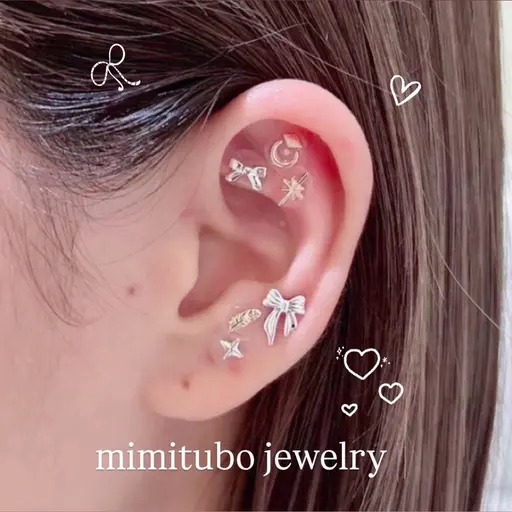 🌟耳つぼジュエリー6粒🌟ピアス感覚で耳元が華やかになる（マッサージ無し）