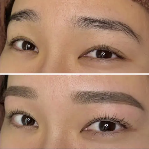 【垢抜け眉毛】ラッシュリフト×スタイリングブロウ(艶肌wax込み)♪ 眉毛の形や毛流れをしっかり整えたい方必見✨