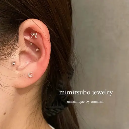 【ネイル同時施術割】耳つぼジュエリー￤両耳10個まで（大パーツ4個まで）