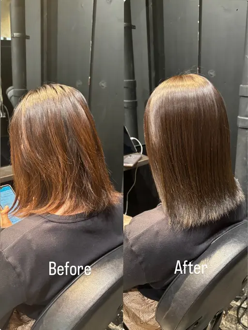 【2.3月限定】弱酸性縮毛矯正+弱酸性カラー