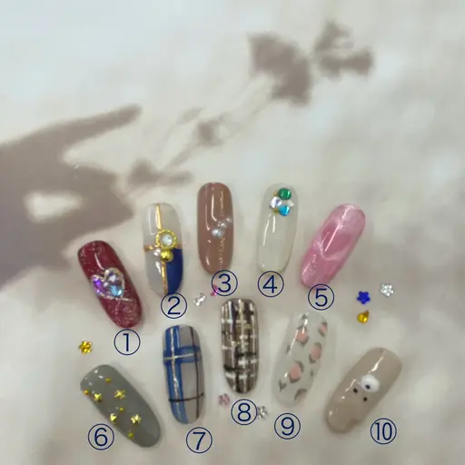 1【オフ有】ワンカラー+写真アート2本付 0円