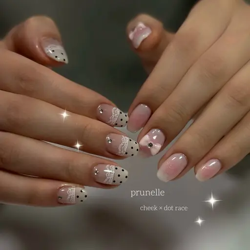 ❣️ミニモ限定価格❣️10本アートコース💅ワンホンネイル/ガーリー/韓国オフ無料✨