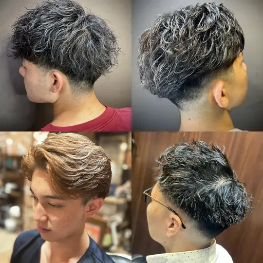 朝のセットが楽ちんに✨どんなパーマをしようかお悩みの方必見！フェード、シェービング追加可能！説明欄お読みください