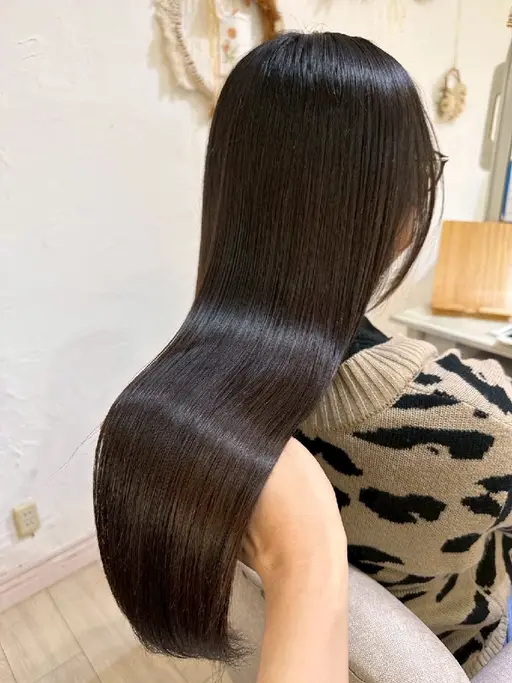 【ツヤカラーフルコース】最高級カラー+11Step髪質改善+30分オーガニックアロマヘッドスパ ¥16500→¥7980