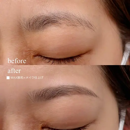 【眉メイク時短️️꙳⟡】アイブロウスタイリング🎀WAX脱毛+メイク仕上げ🪄︎︎💫