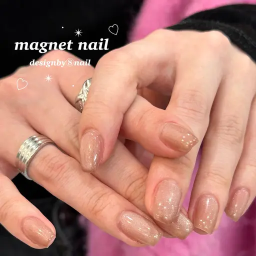 【ミニモ限定クーポン⭐︎】オフ/ケア込みマグネットorミラーorカラーグラデーションネイル♪ベースカラー¥330で追加可