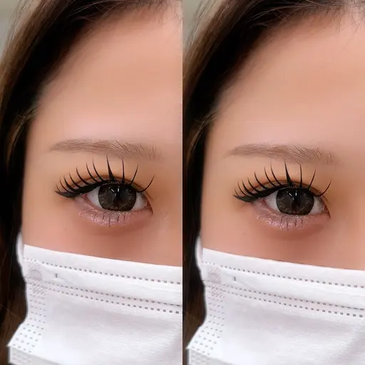 LEDエクステ両目140本【カラー変更OK】+&healthy(パーマ)🍒強めカールでも根元下がりやすい方おすすめ🔥