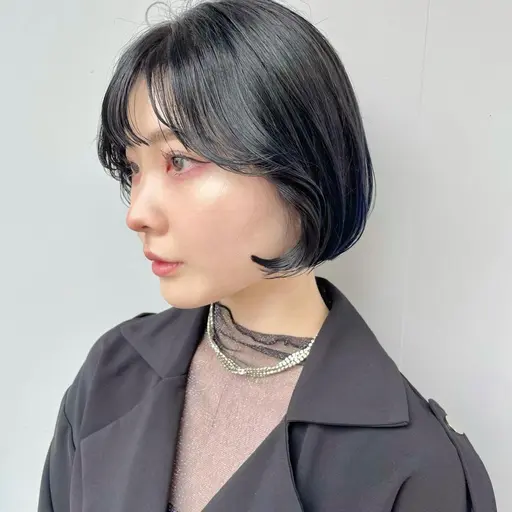 【韓国風】暗髪カラー(黒染め不使用)就活の関係やブリーチ毛の方にもオススメ✨一時的な暗染め🏴トリートメント付き🌿