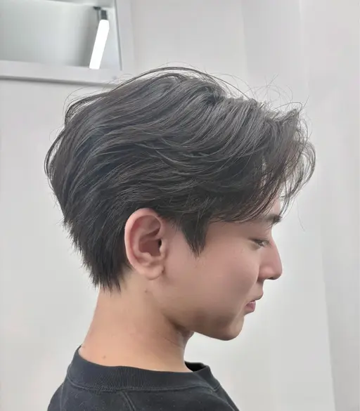 🟢【🇰🇷毛流れパーマスタイル🇰🇷】メンズセンターパート➕ニュアンスパーマ￥13750