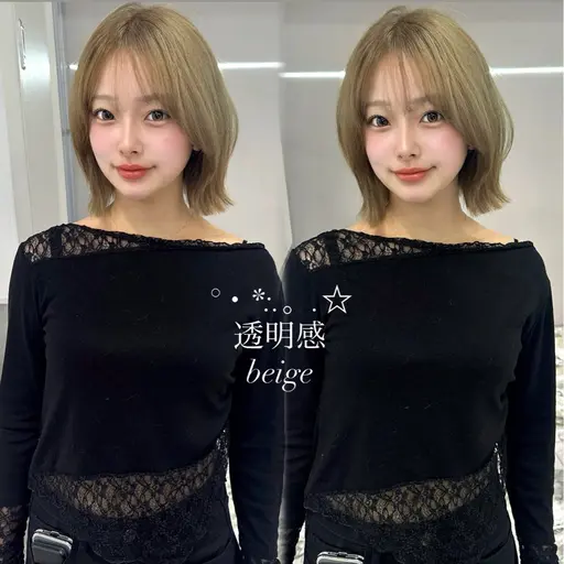 【🎀ミニモ限定🎀】ケアブリーチ1回＋透明感カラー+✨️トリートメント✨️