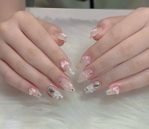 【スカルプ】💕長さだし10本　アート&パーツつけ放題