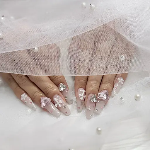 【2月限定】🍬10本チップ長さ出し🍬持ち込みデザイン、パーツ付け放題🩵(オフ込み)