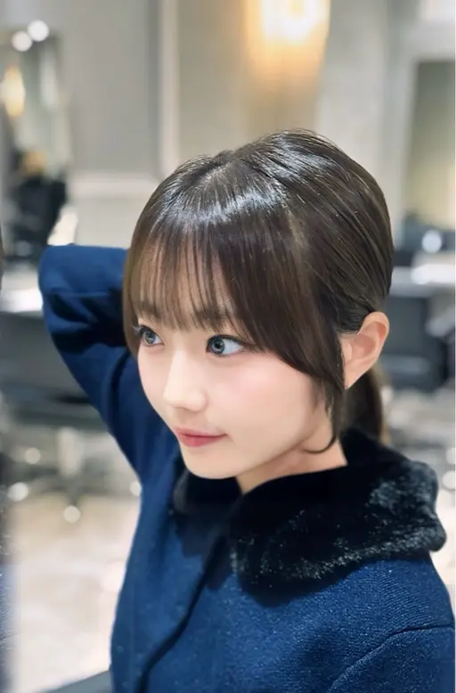 【人気No.1】前髪＆顔周りカット➕透明感カラー➕Aujua2step《韓国ヘア・レイヤー・新宿》