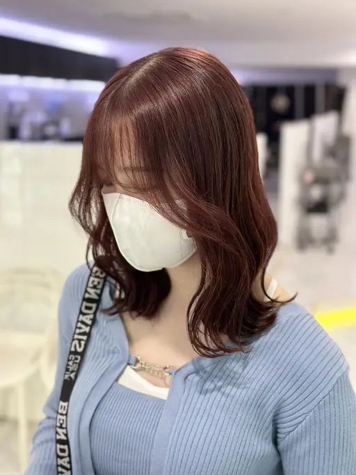 【🎖️人気No.2メニュー🎖️】韓国トレンド前髪カット+カラー+オリジナルトリートメント♡