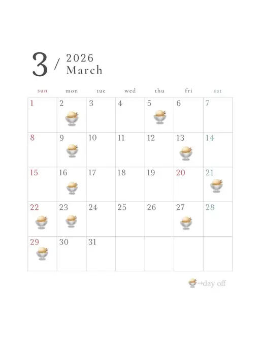 March♡monthly schedule