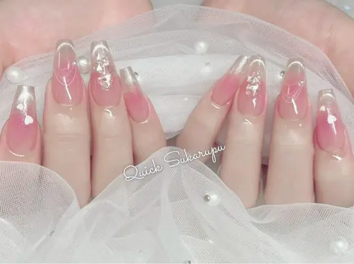 Jrネイリスト(オフなし)ロングスカルプ 【時短施術】日本初Quick Sukarupu 特別価格定額コース¥3480