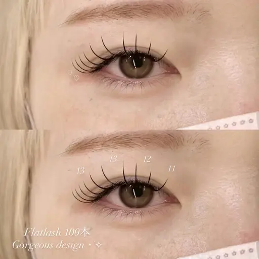 フラットラッシュ40​〜​60本‼️9日、10日無料モデル募集中！【⚠︎確実にご来店できる方のみ】