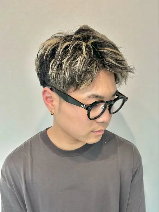 骨格補正メンズカットハイライトメッシュ！✨この機会に！　20時以降🉑