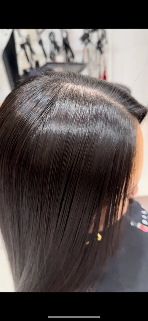 これすれば完璧✨️プレミアムストレート➕髪質改善トリートリートメント