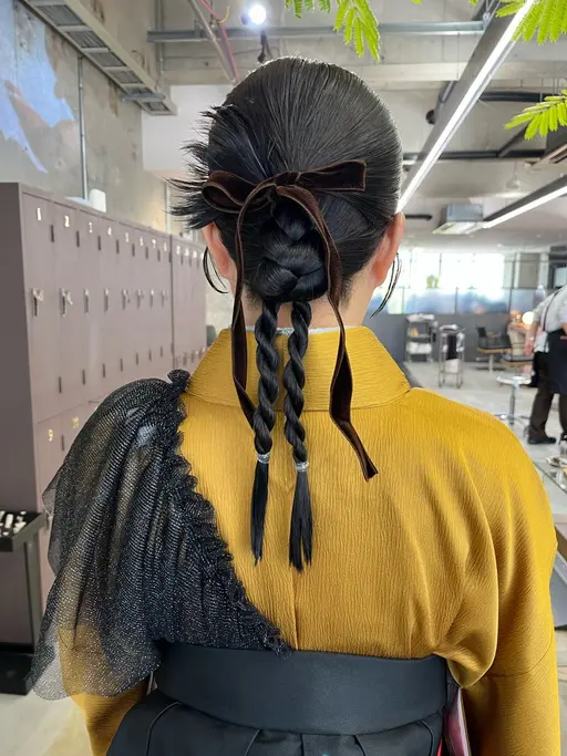 卒業式 袴着付け➕ヘアアレンジ