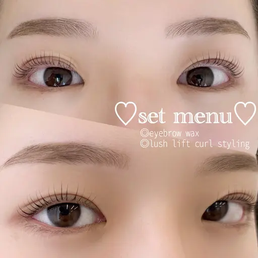 【ミニモ学割🌼.*♡ 】《お目元の撮影可能な方のみ》まつ毛パーマ＋眉毛Wax ‧₊˚✨