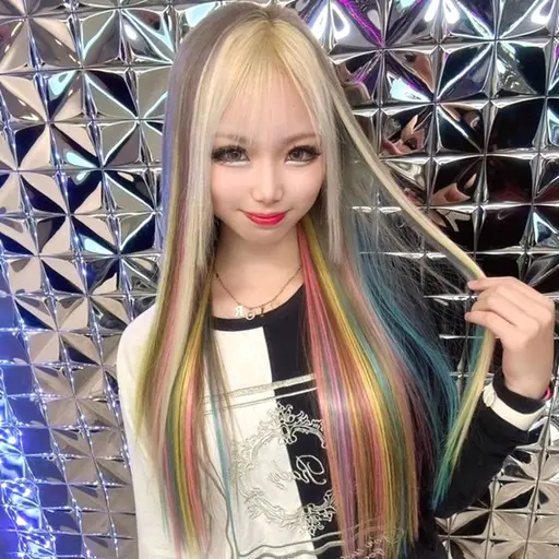 【インナー/イヤリング/ハイライト】シールエクステ10本+取付後の毛先カット込　¥3300​〜​